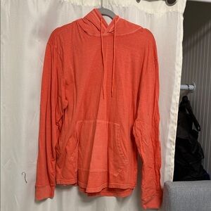 Men's Casual Orange Hoodie Sweater